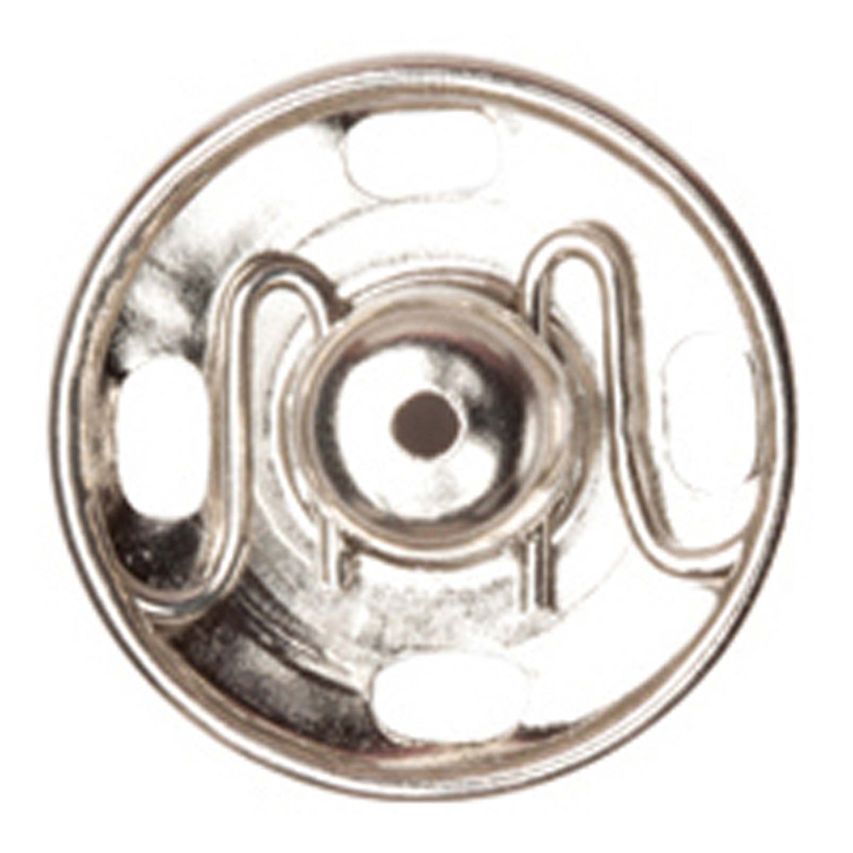 Hemline Nickel Sew-On Snap Fasteners – 15mm Pack of 4 - H420.15