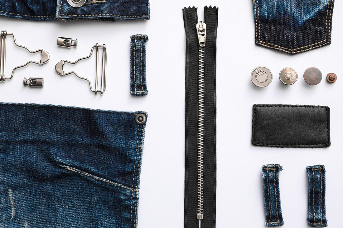 replacing a jeans zip; garment accessories for jeans