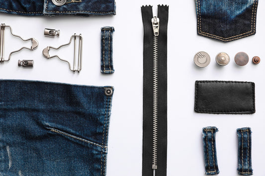 replacing a jeans zip; garment accessories for jeans