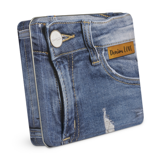 Gutermann Thread Storage Tin- Denim Thread with Accessories- 12 x 100m- Assorted
