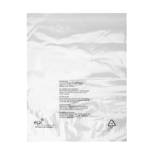 Clear Transparent Plastic Self Seal Bags With Safety Warning