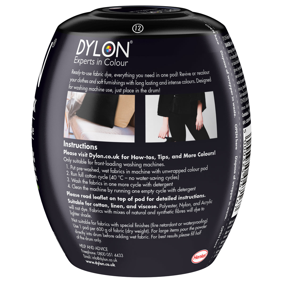 Dylon Machine Dye Pod – Intense Black Colour 12