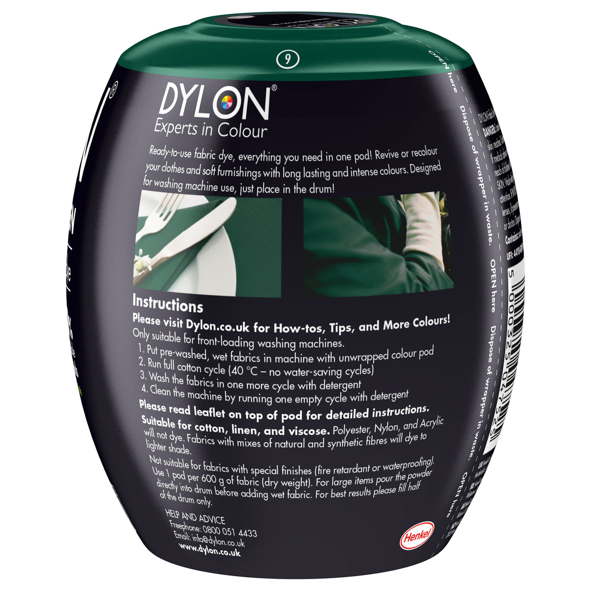 Dylon Machine Dye Pod – Forest Green Colour 09