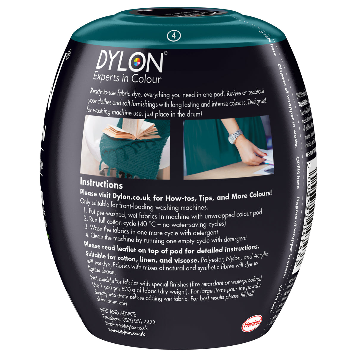 Dylon Machine Dye Pod – Emerald Green Colour 04
