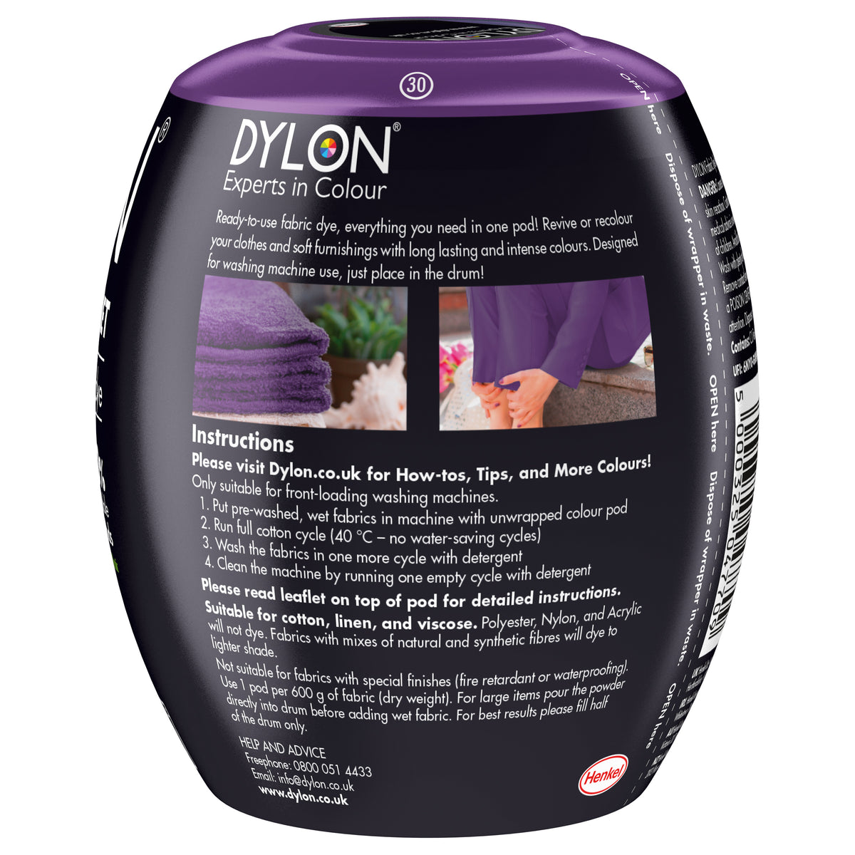 Dylon Machine Dye Pod – Deep Violet Colour 30