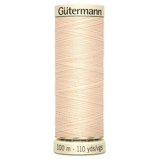 5 Gutermann Sew All Thread 100m - Buttermilk