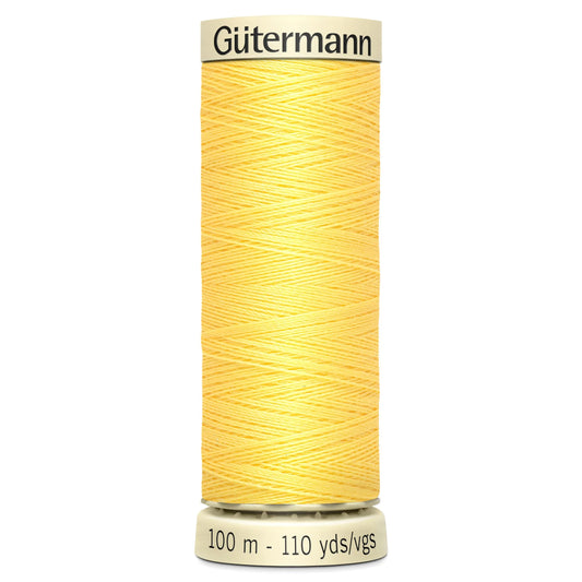 852 Gutermann Sew All Thread 100m - Baby Yellow / Primrose