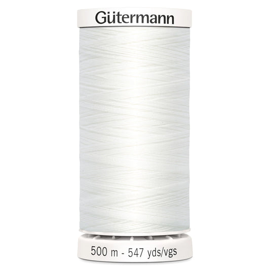 800 Gutermann Sew All Thread 500m - White