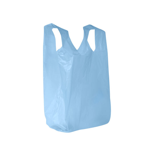 Blue Plastic Vest Carrier Bags