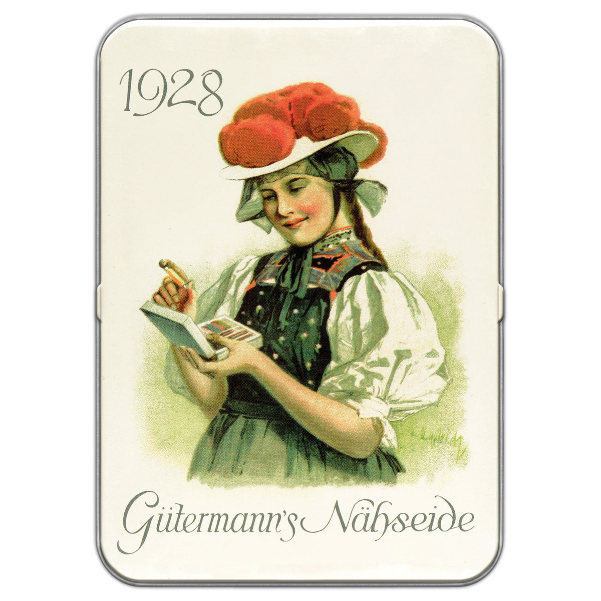 Gutermann Thread Storage Tin- Nostalgic '1928'- Sew-All- 8 x 100m- Bright Shades