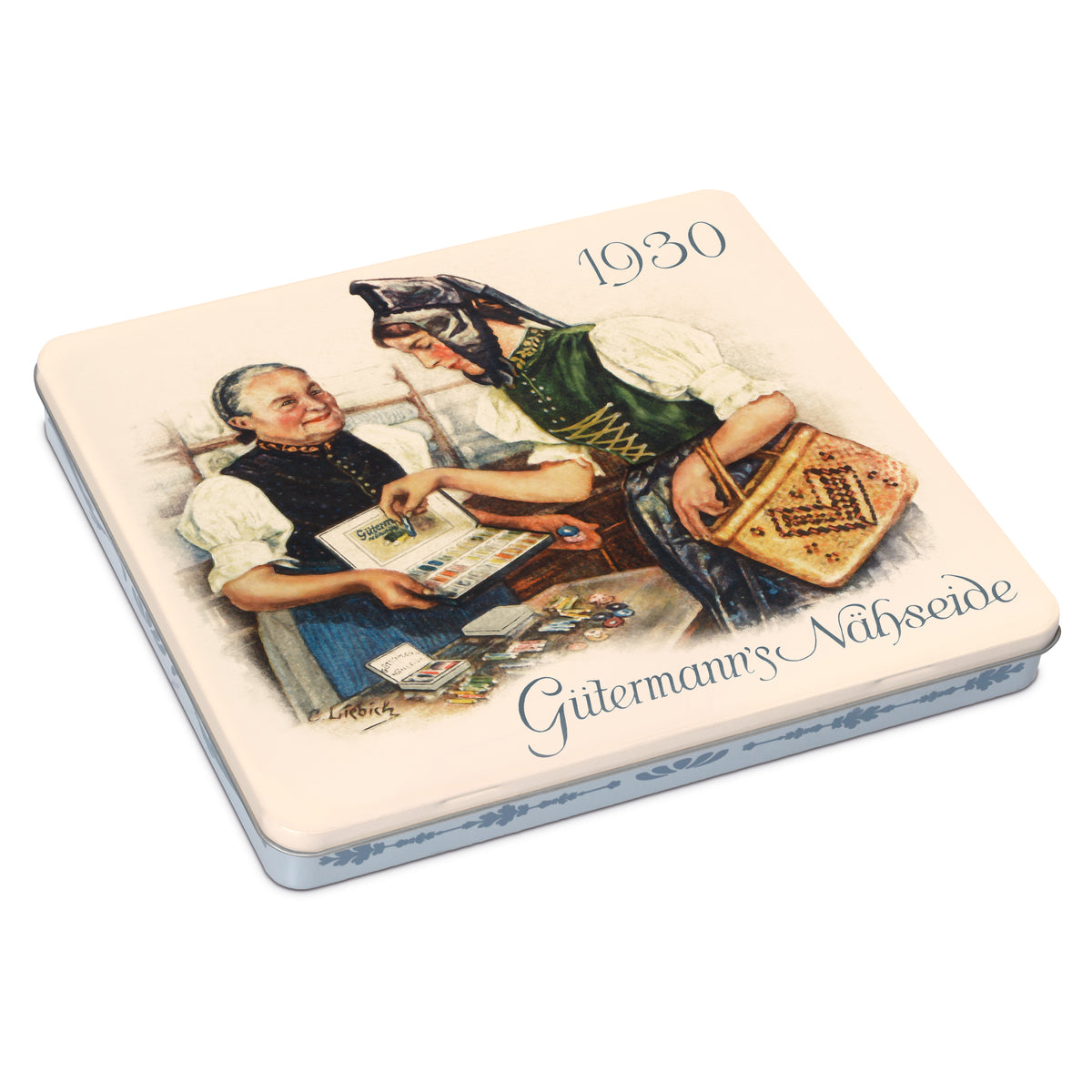 Gutermann Thread Storage Tin - Nostalgic '1930' - Sew-All: 30 x 100m - Assorted