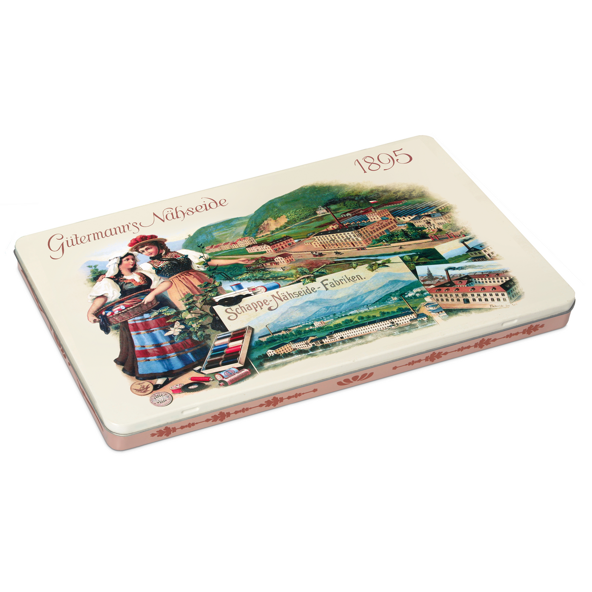 Gutermann Thread Storage Tin - Nostalgic '1895' - Sew-All: 48 x 100m - Assorted