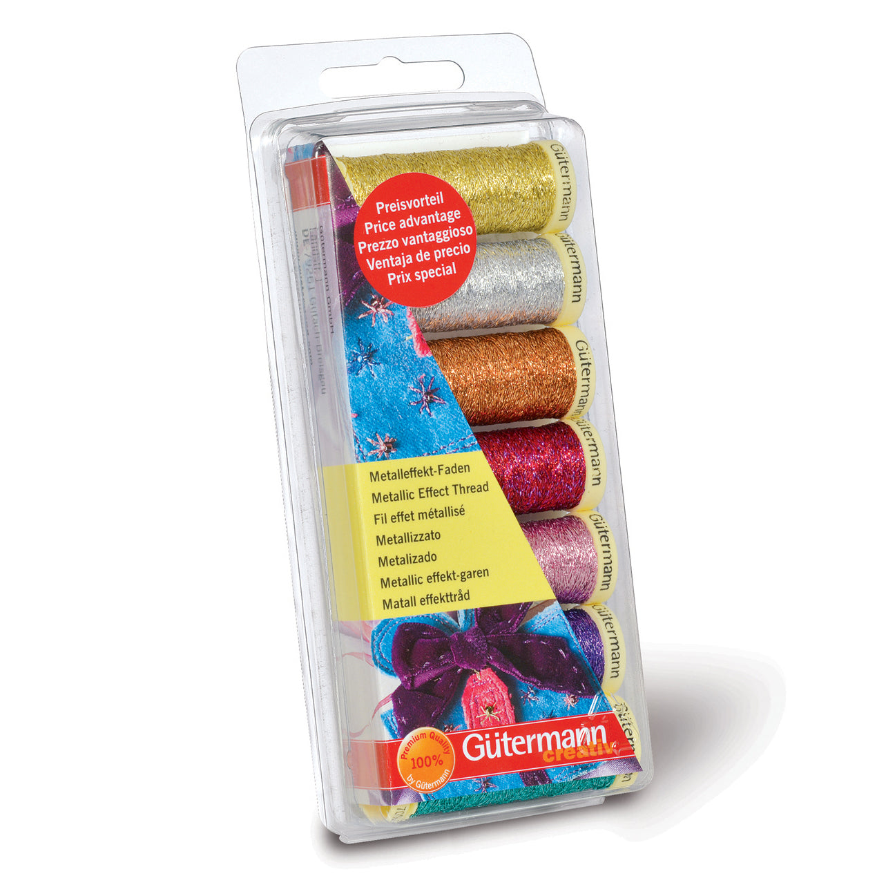 Gutermann Thread Set - Metallic Effect - 7 x 50m - Assorted
