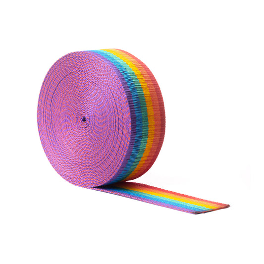 Rainbow Polypropylene Webbing 25mm