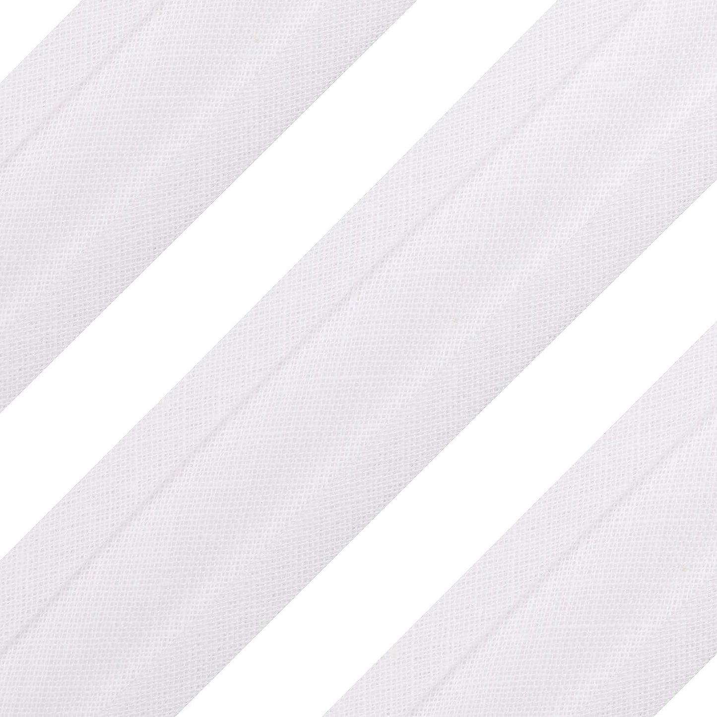 White Bias Binding Tape, Cotton, 1 Inch / 25mm