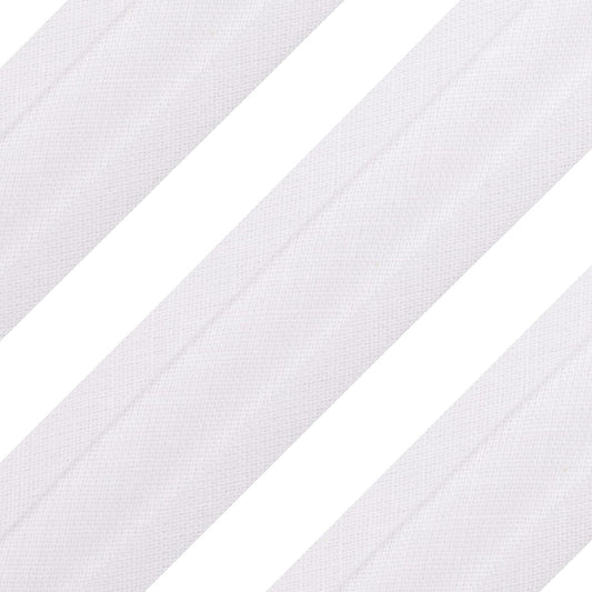 White Bias Binding Tape, Cotton, 1 Inch / 25mm