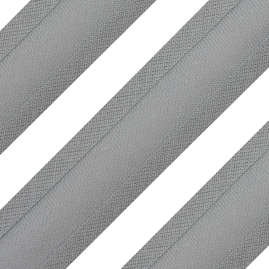 Mid Grey Bias Binding Tape, Cotton, 1 Inch / 25mm