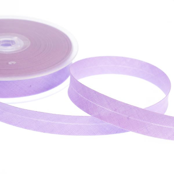 Lilac Bias Binding Centre Fold Polycotton