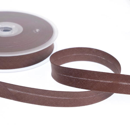 Brown Bias Binding Centre Fold Polycotton