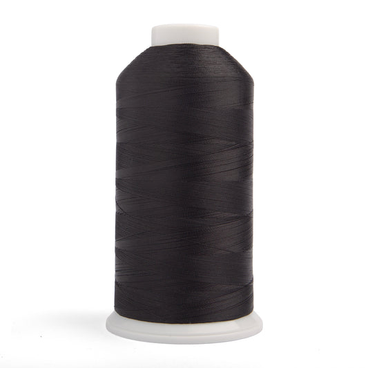 Single Huge Spool 5000M/Each Rayon Machine Embroidery Thread 40WT for Commercial and Domestic Machines - Black