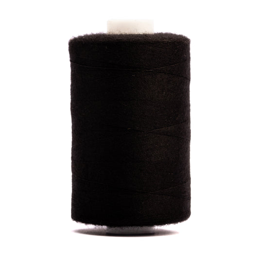 Realm Overlocking Sewing Machine Polyester Thread x One 1000 Yard Spool - Black