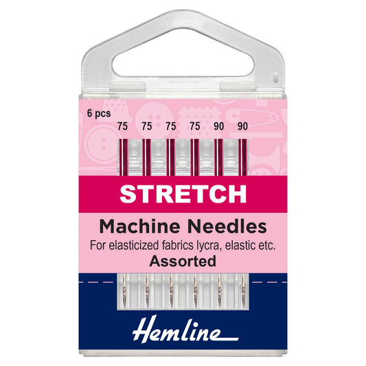 Hemline Stretch Sewing Machine Needles – Mixed Pack of 6