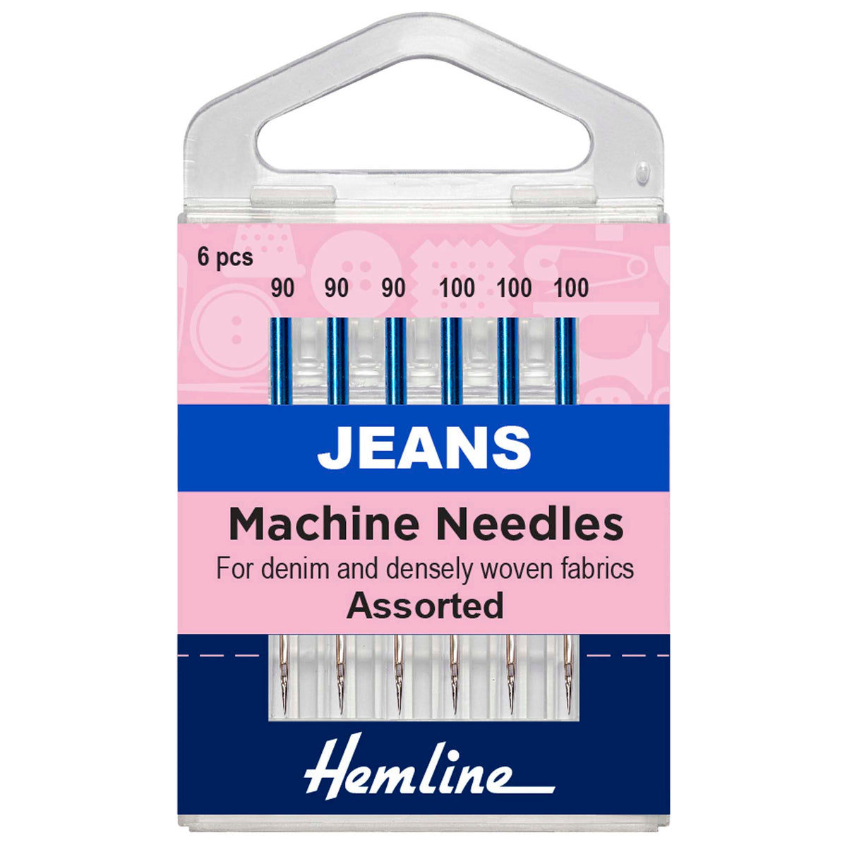 Hemline Jeans & Heavy Sewing Machine Needles – Mixed Pack of 6