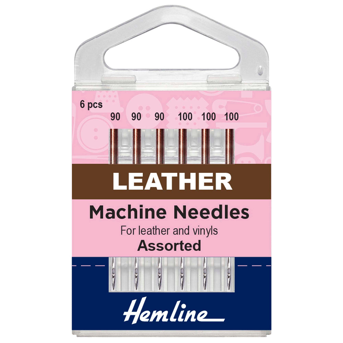 Hemline Leather Sewing Machine Needles – Mixed Pack of 6 - H104.99