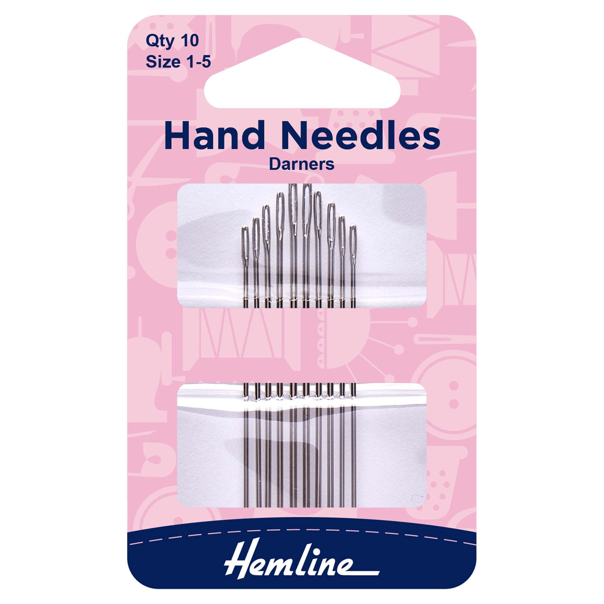 Hemline Hand Sewing Needles – Darners Sizes 1–5 - H204.15