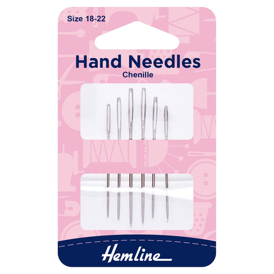 Hemline Chenille Hand Sewing Needles – Sizes 18–22 - H205.1822