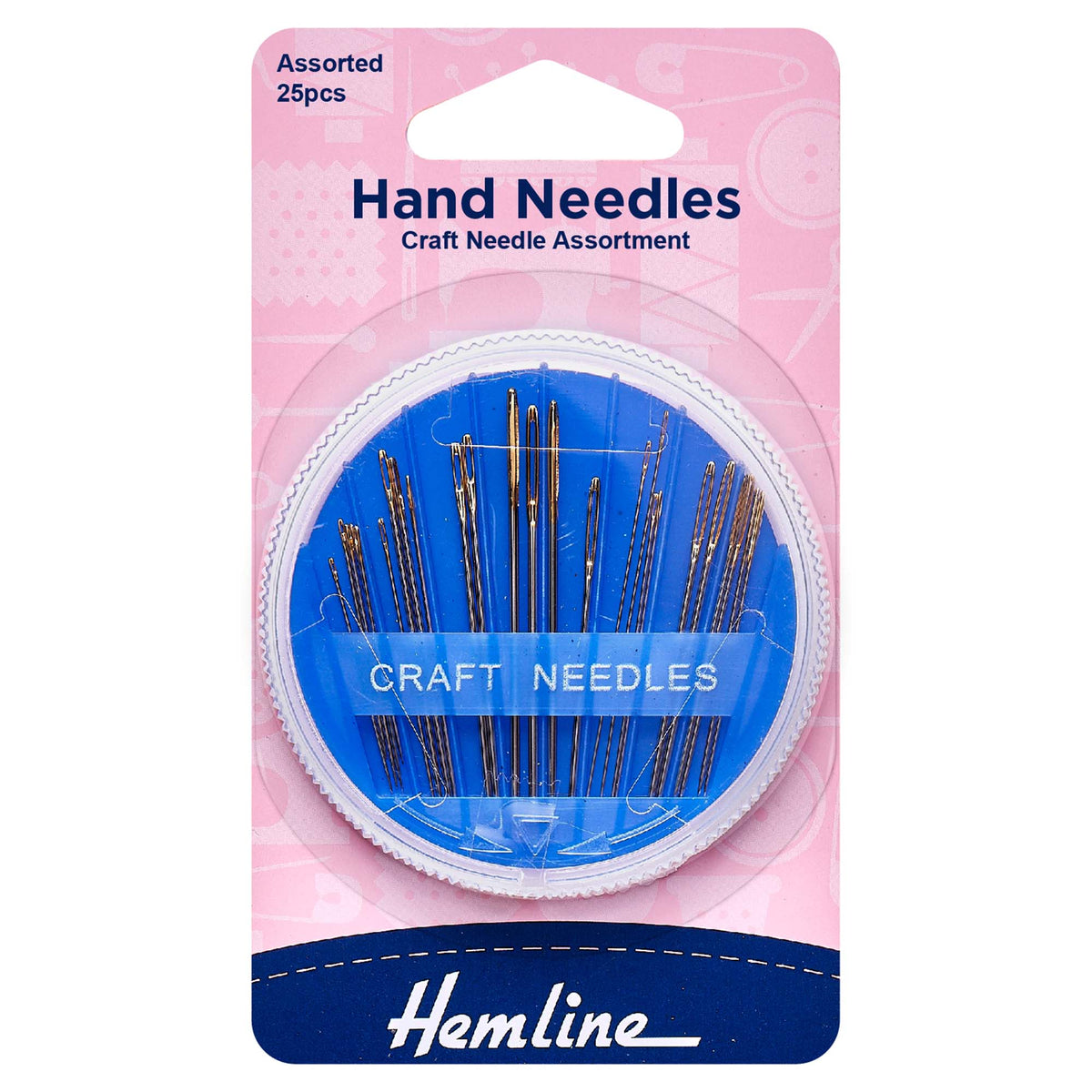 Hemline Compact Assorted Craft Hand Sewing Needles - H210.25