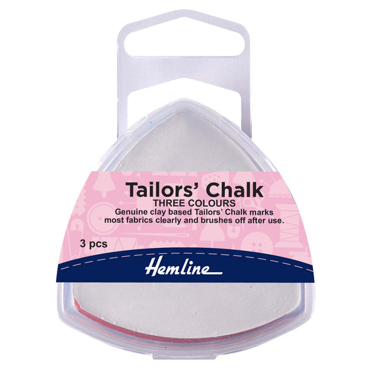 Hemline Tailor’s Chalk – Assorted Colours Triangle Pack of 3 - H250