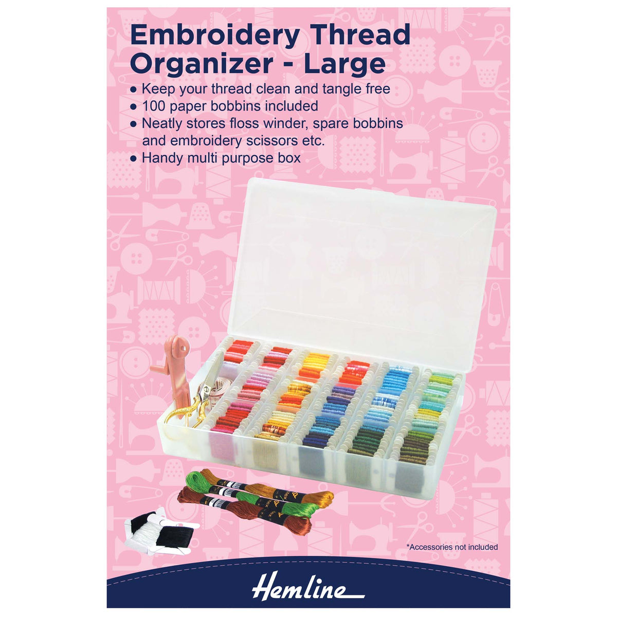 Hemline Large Embroidery Thread Organiser - H3003.L