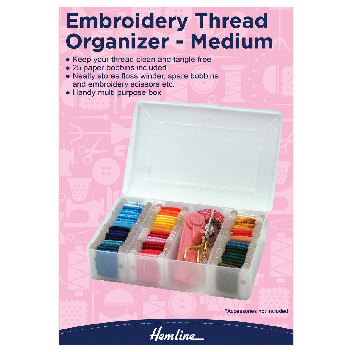 Hemline Medium Embroidery Thread Organiser - H3003.M