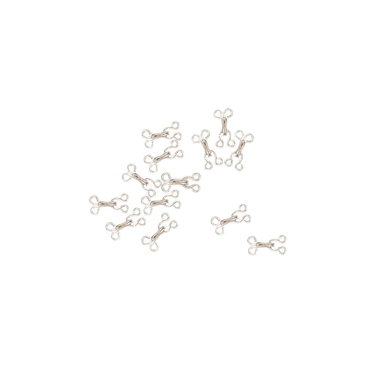 Hemline Nickel Hooks & Eyes – Size 3 - H400.3