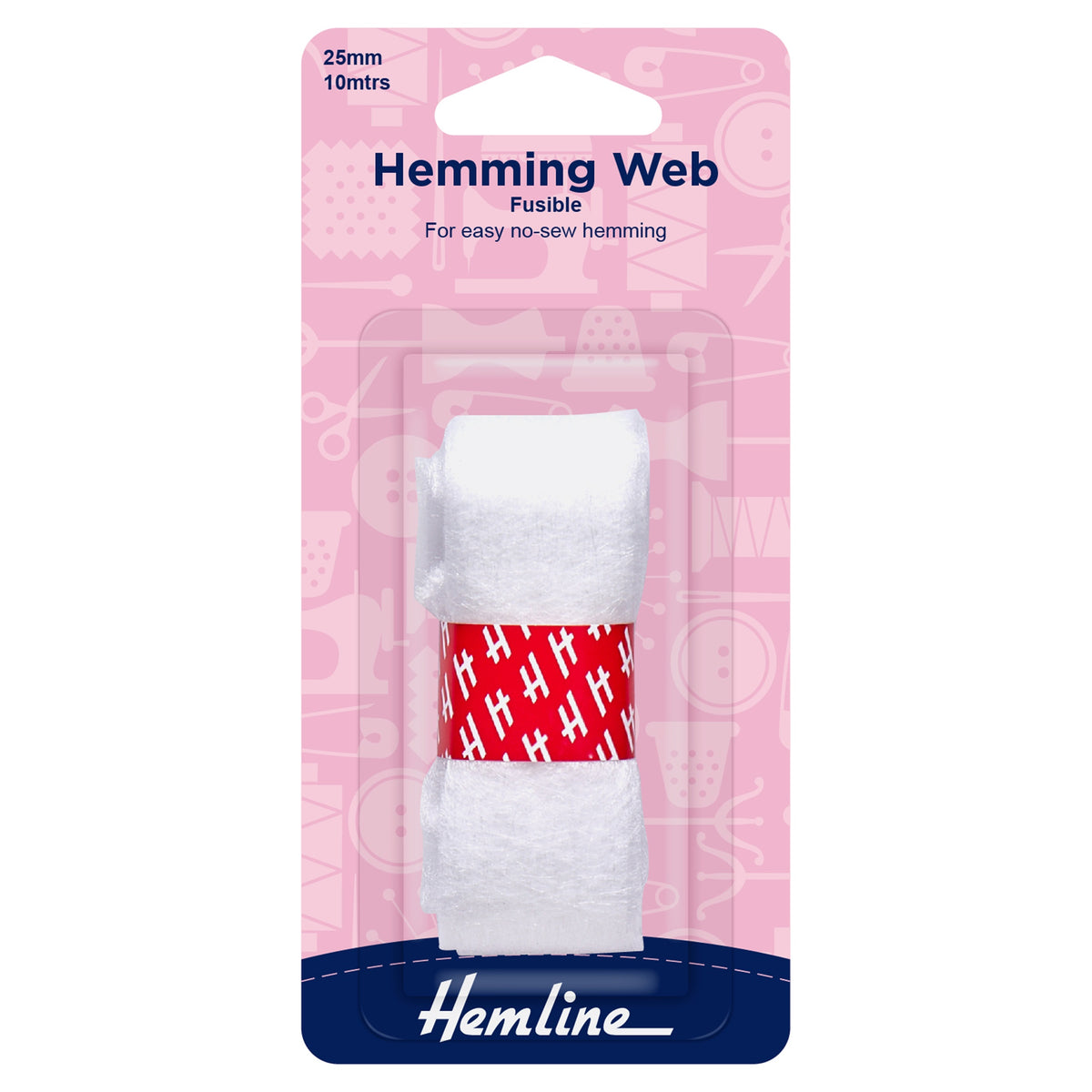Hemline Fusible Hemming Web – 10m x 25mm - H781