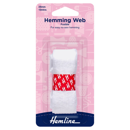 Hemline Fusible Hemming Web – 10m x 25mm - H781