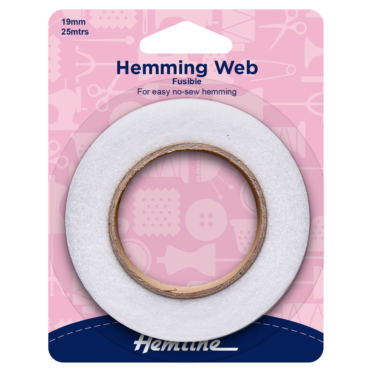 Hemline Fusible Hemming Web – 25m x 19mm - H781.25