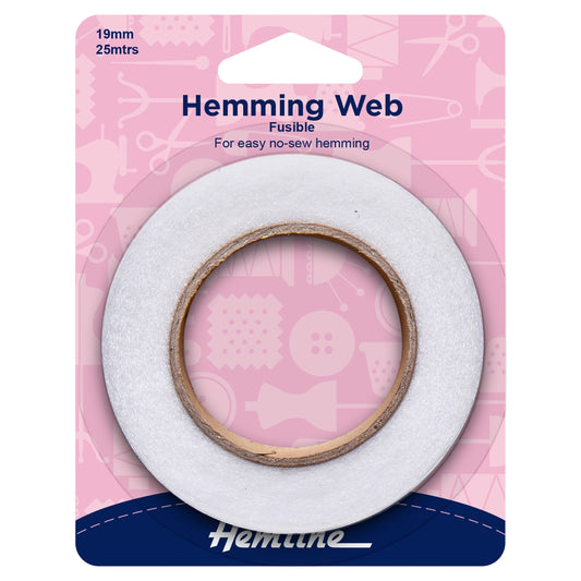 Hemline Fusible Hemming Web – 25m x 19mm - H781.25