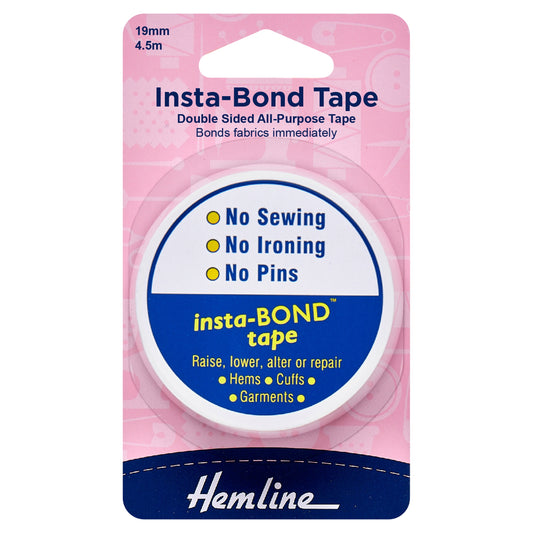 Hemline Insta-Bond Tape – 4.5m x 19mm - H782
