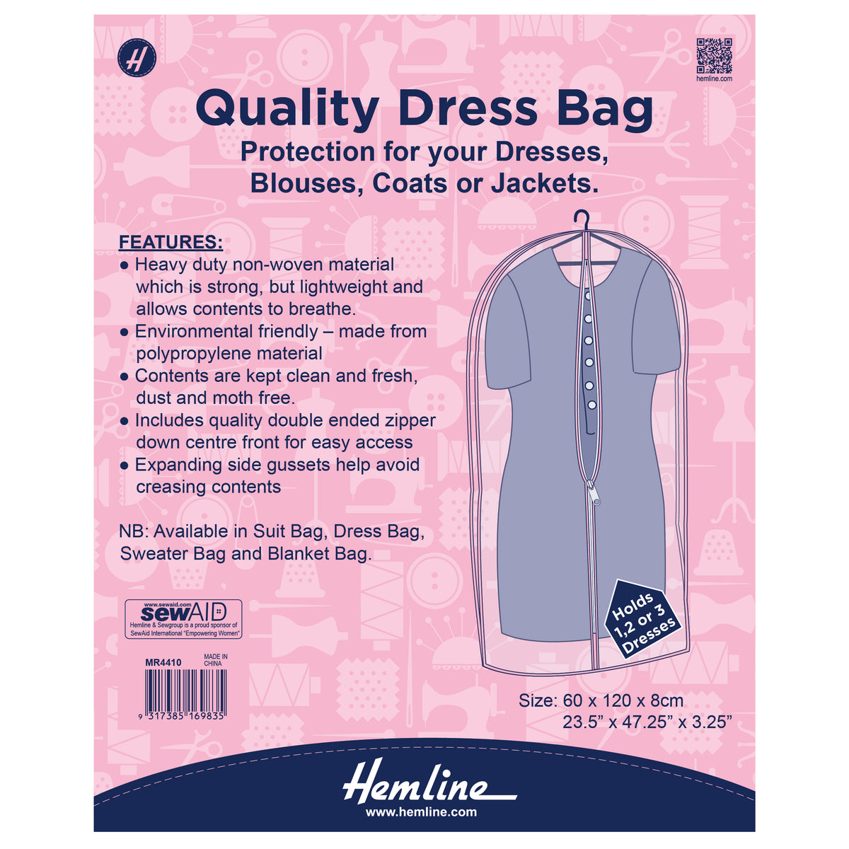 Hemline Dress Bag – 60 x 9 x 120cm - MR4410