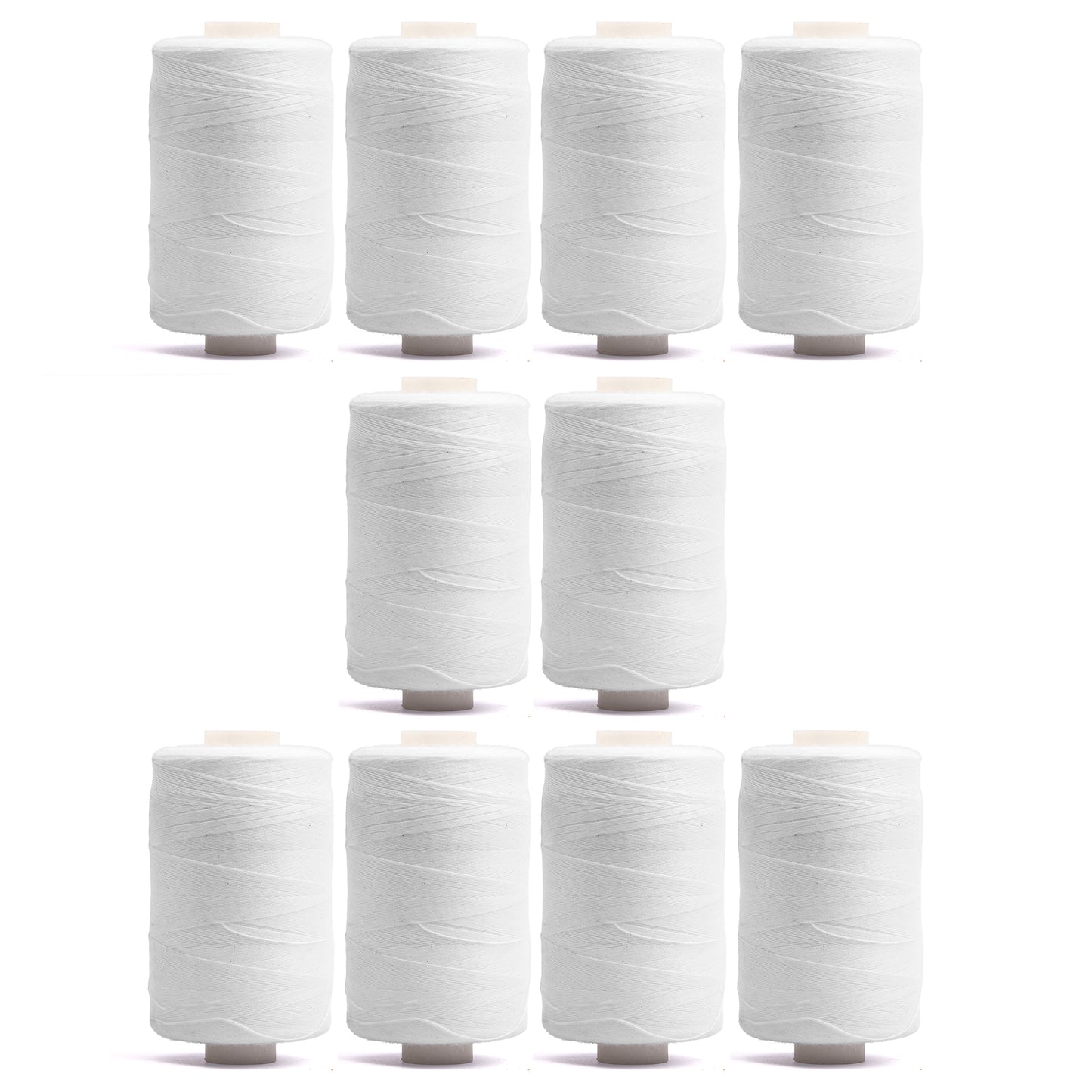 Realm Natural Overlocking Sewing Machine Polyester Thread – 1000 Yard Spool - Box of 10
