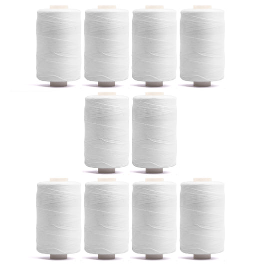 Realm Natural Overlocking Sewing Machine Polyester Thread – 1000 Yard Spool - Box of 10