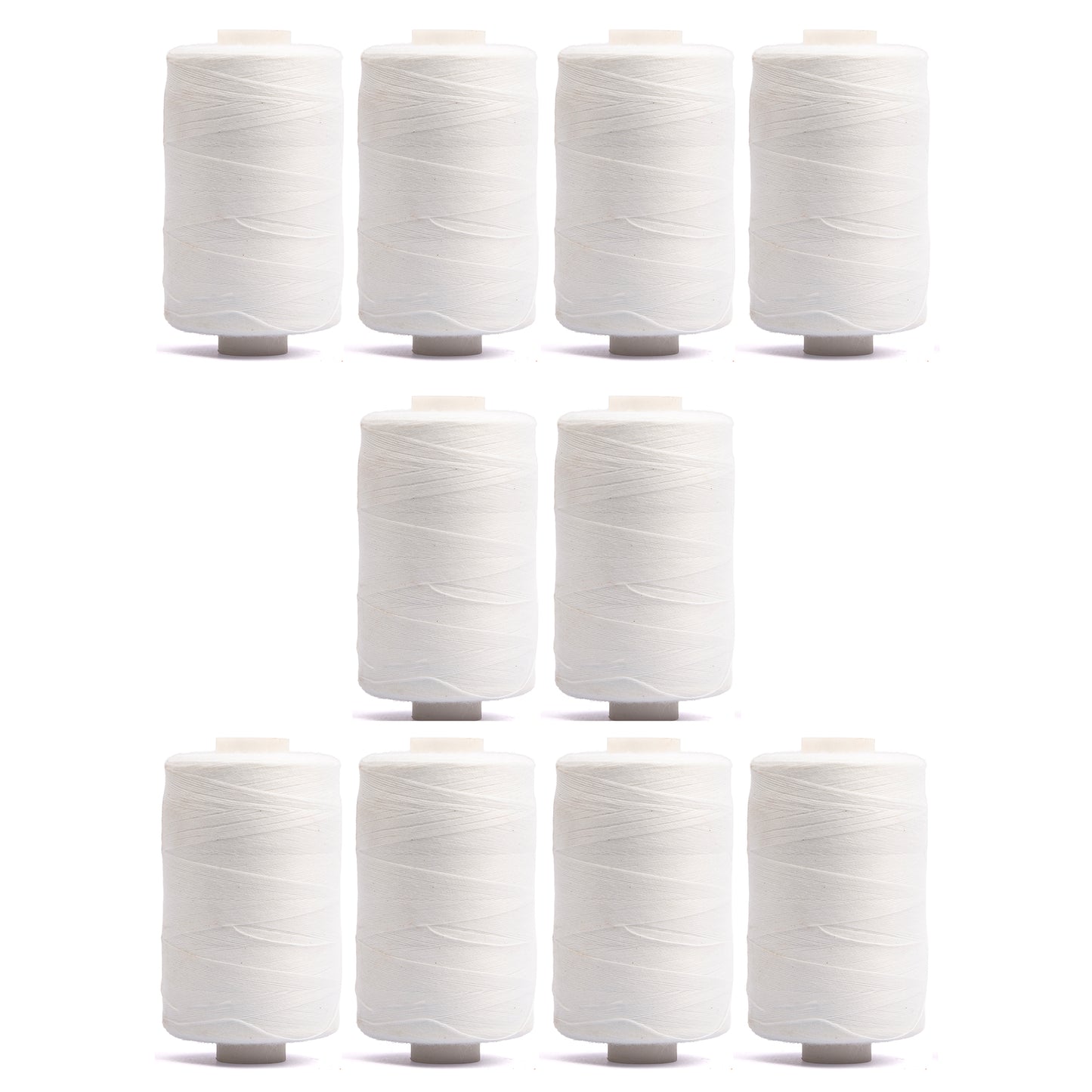 Realm White Overlocking Sewing Machine Polyester Thread – 1000 Yard Spool - Box of 10