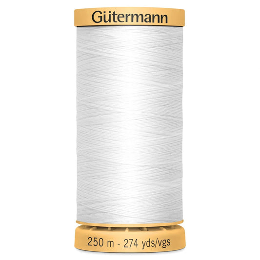 5709 Gutermann Natural Cotton Thread 250m - White