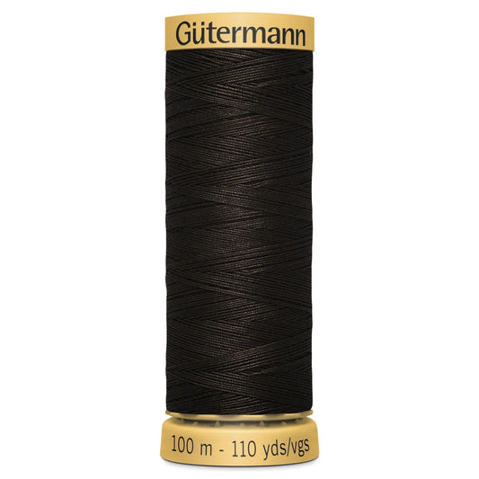 1712 Gutermann Natural Cotton Thread 100m - Dark Brown