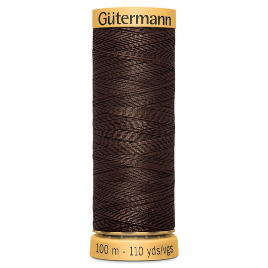 1912 Gutermann Natural Cotton Thread 100m - Deep Brown