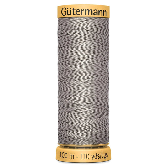 1316 Gutermann Natural Cotton Thread 100m - Grey Beige