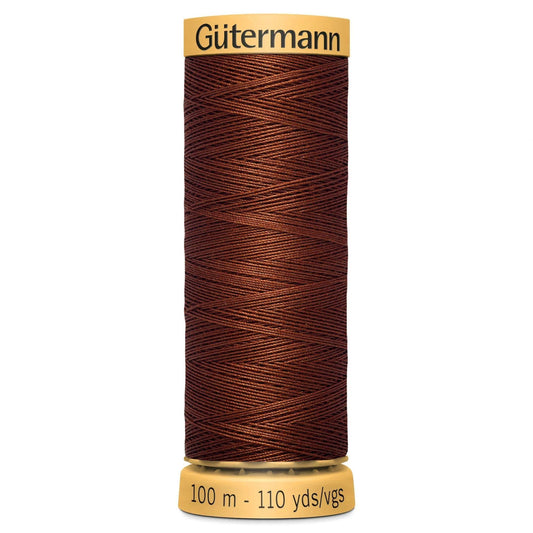 1833 Gutermann Natural Cotton Thread 100m - Royal Brown