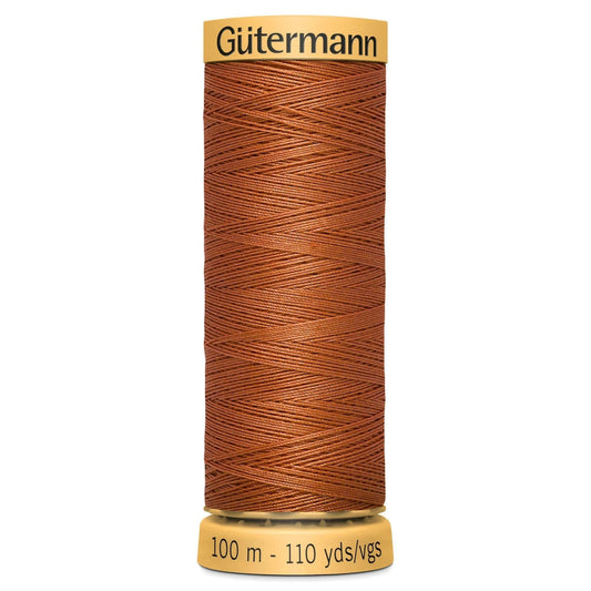 1955 Gutermann Natural Cotton Thread 100m - Rustic Red